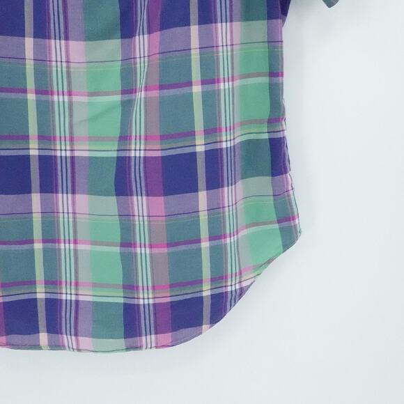 Ralph Lauren Shirt Mens Large Multicolor Plaid Classic Fit Short Sleeve Preppy - Picture 10 of 16